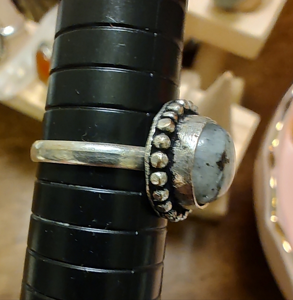 Labradorite Ring Size 8.5 Alloy - Picture 12 of 13